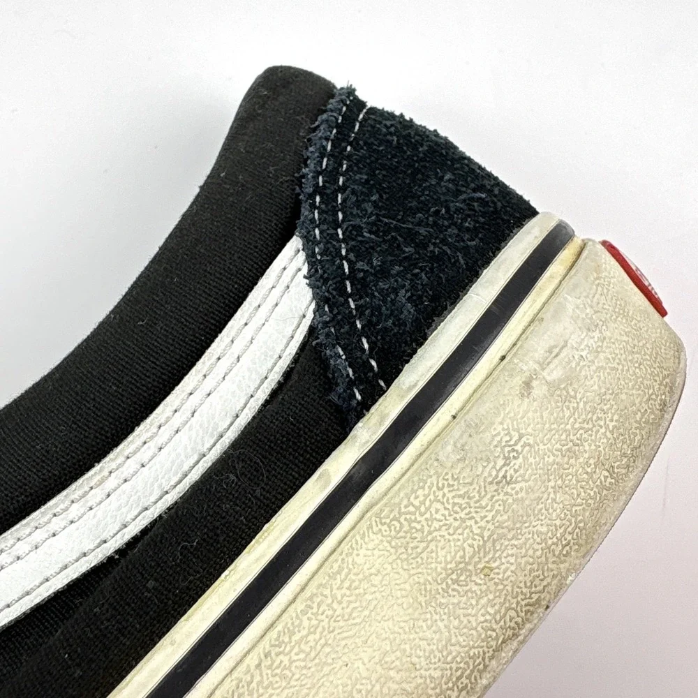 Vans Old Skool Low Top Skate Shoes M 7‎ W 8.5 Black White Canvas Suede - Picture 15 of 16